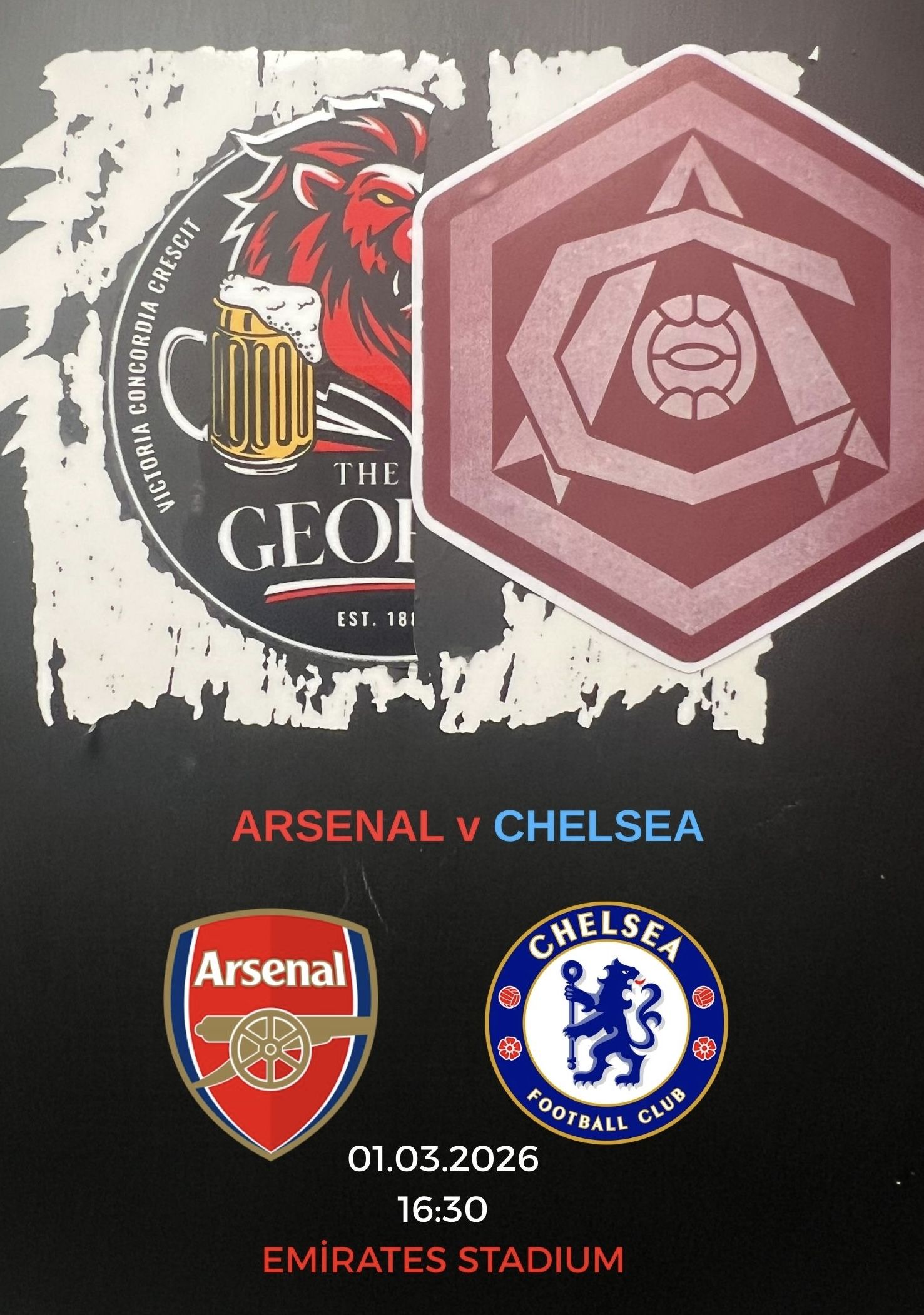 Arsenal v Chelsea Screening